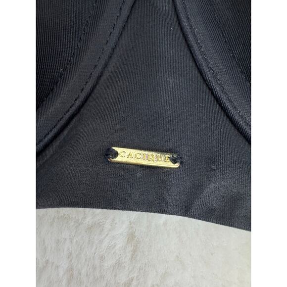 Cacique Black Lightly Lined Balconette Bra 40F - Picture 2 of 5